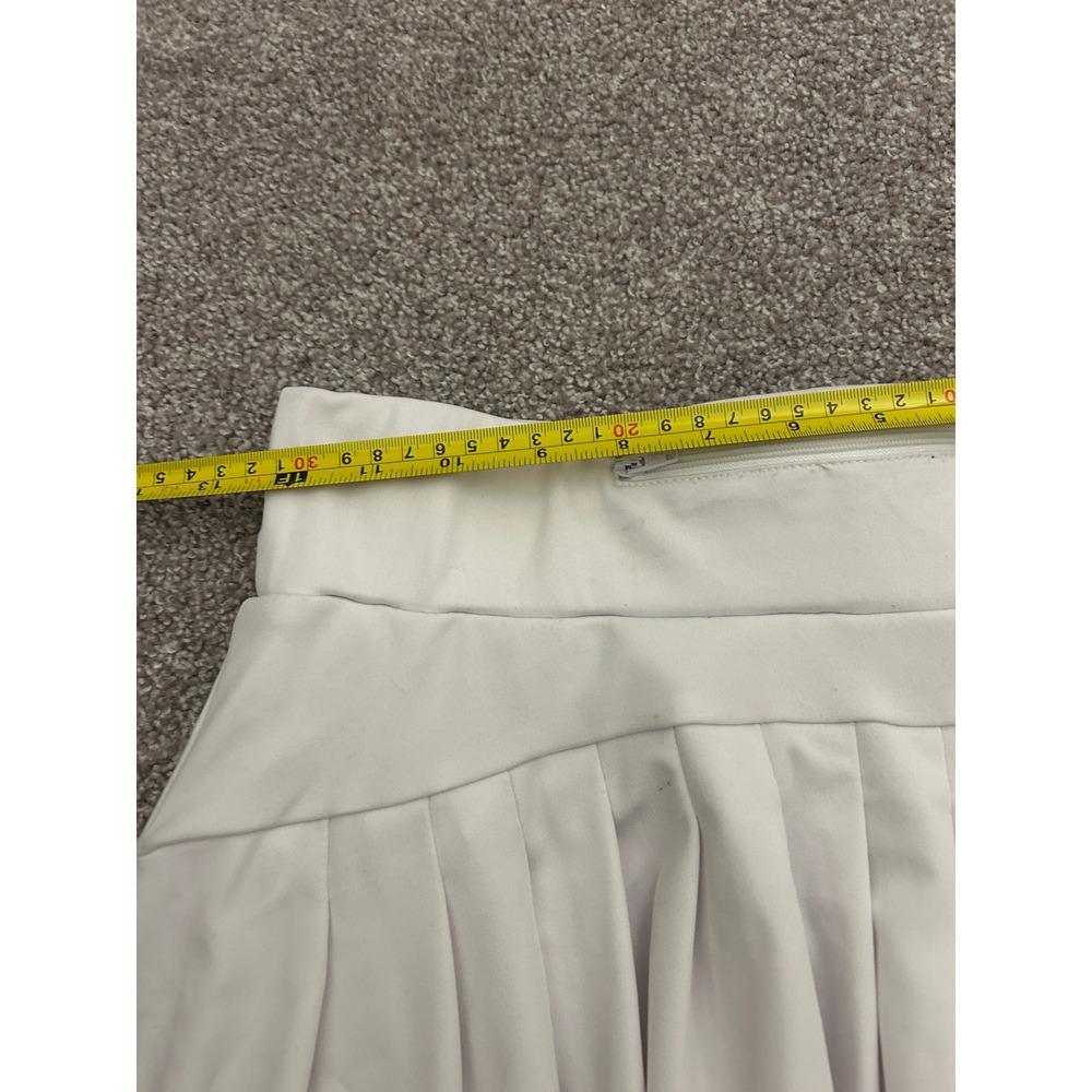 Werena Pleated Tennis Skort Womens Medium White Excellent Zipper Pocket Athletic - Picture 4 of 6